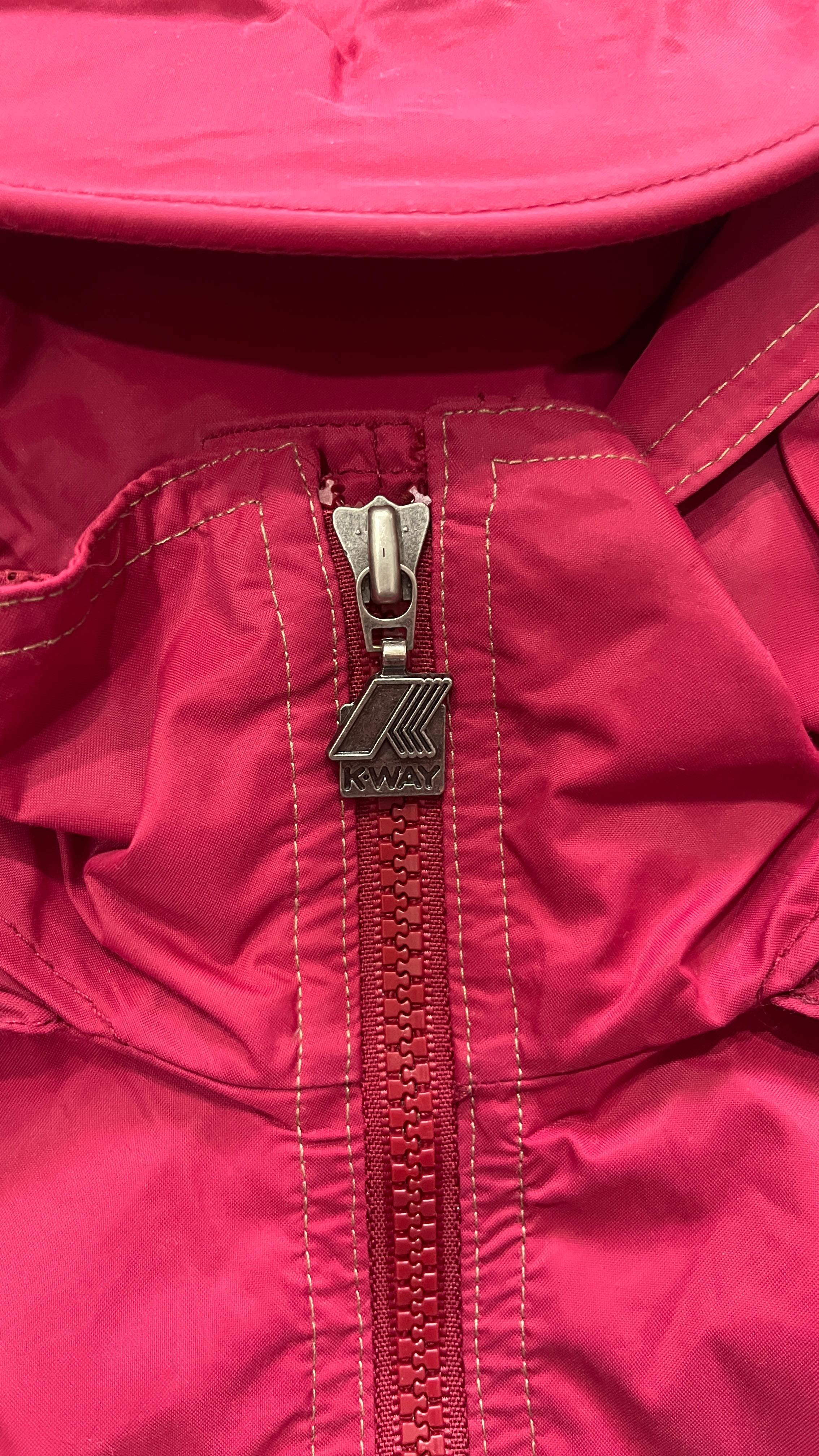 Giubbino K-Way Rosso Impermeabile (L)