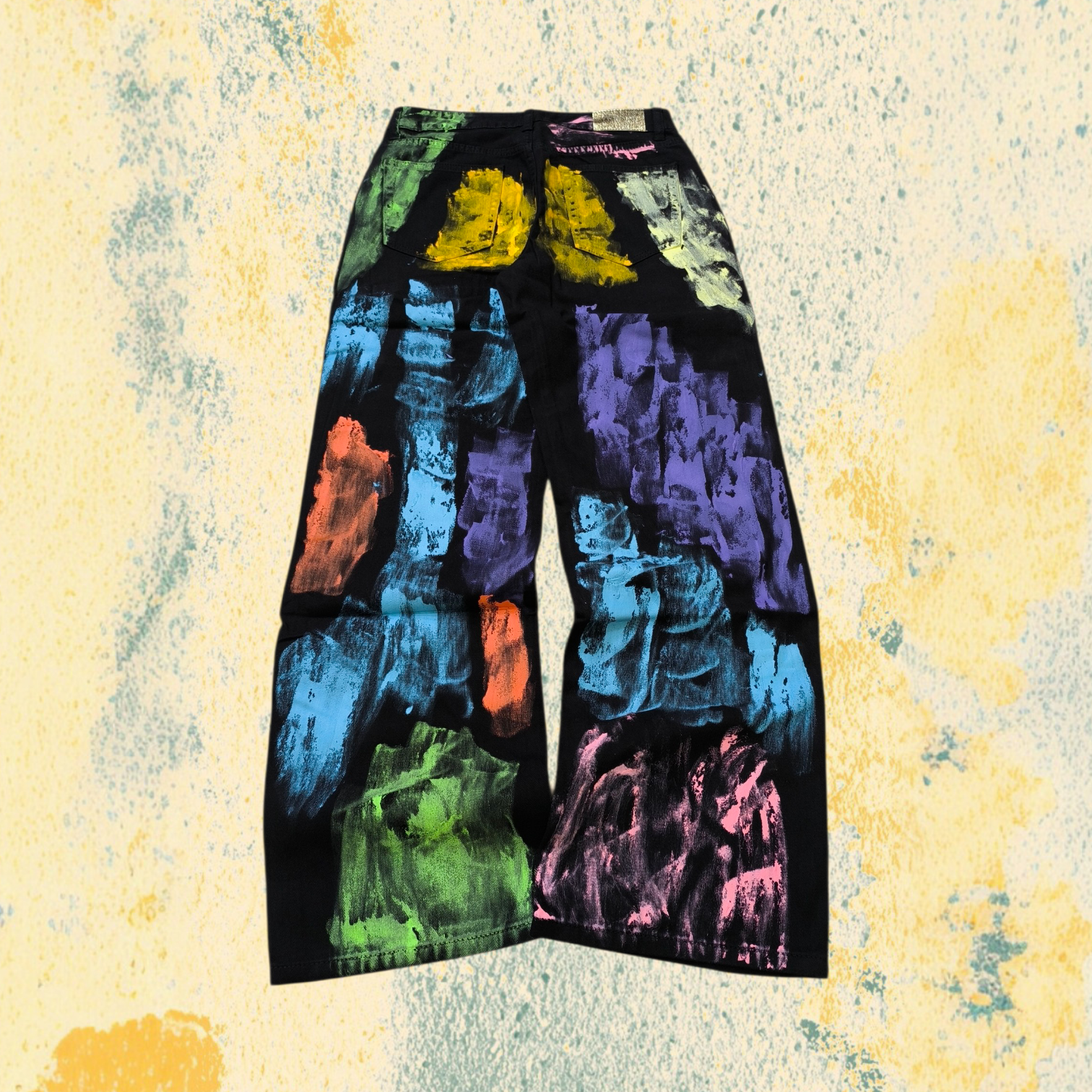 Jeans Pittura - Denim Y2K Particular Piece Paint Multicolor