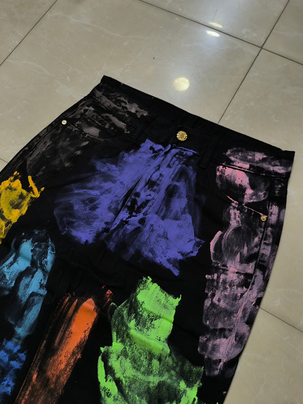 Jeans Pittura - Denim Y2K Particular Piece Paint Multicolor