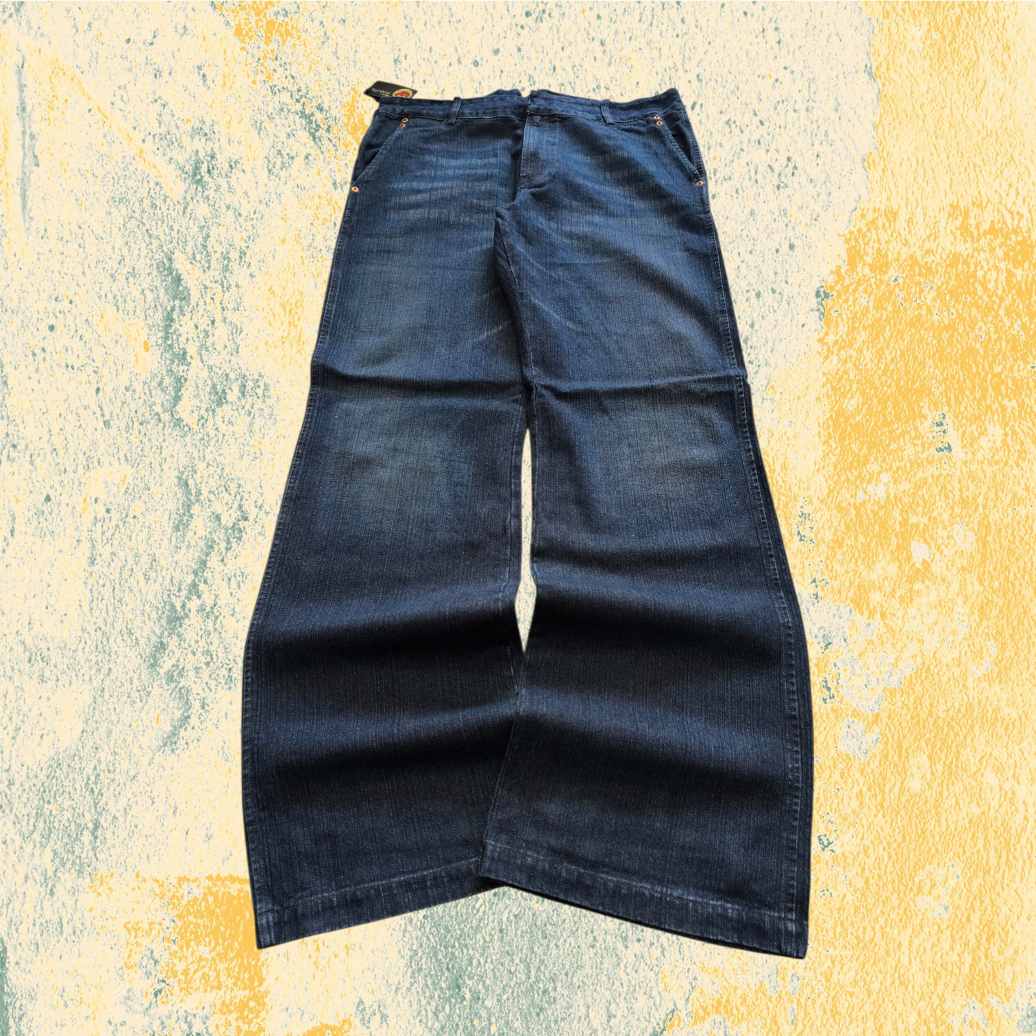 Denim Jeans Baggy Fit Dark Blue Hip-Hop Vintage Y2K (XXL)