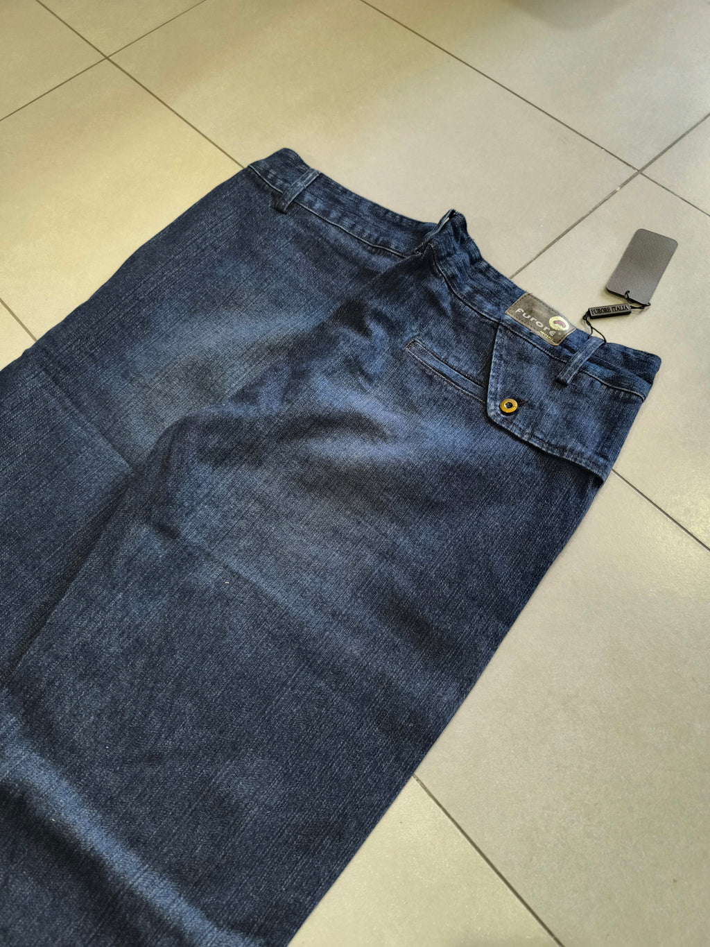 Denim Jeans Baggy Fit Dark Blue Hip-Hop Vintage Y2K (XXL)